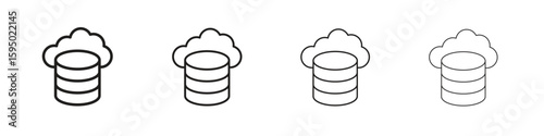 Cloud server icon vector illustration. EPS 10 editable vector.