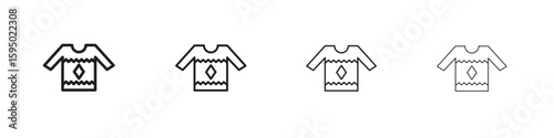 Christmas sweater icon vector illustration. EPS 10 editable vector.