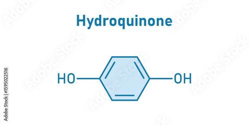 Chemical Structure of Hydroquinone or Quinol