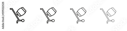 Cement mixer icon vector illustration. EPS 10 editable vector.