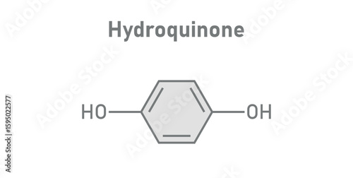 Chemical Structure of Hydroquinone or Quinol