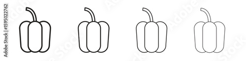 Capsicum icon vector illustration. EPS 10 editable vector.