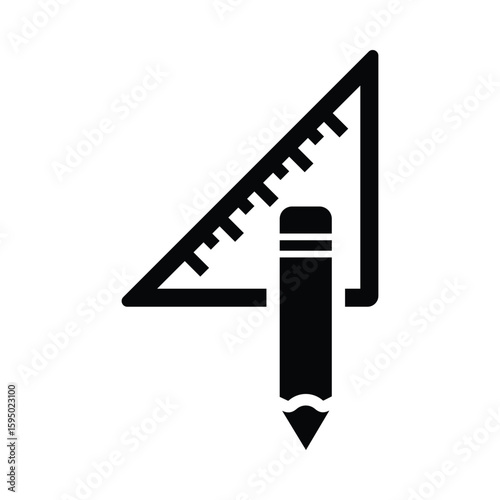 Ruler, pencil, pen, ruler and pencil icon