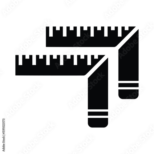 Ruler, scale, equipment, ruler icon