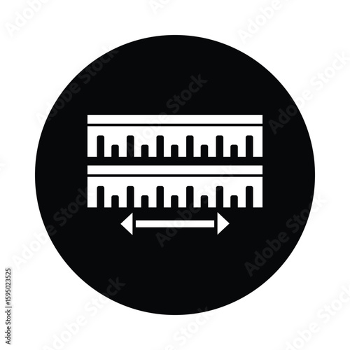 Ruler, scale, equipment, ruler icon