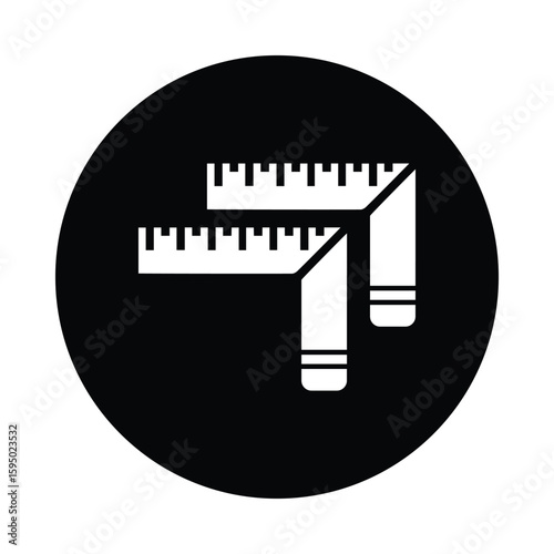 Ruler, scale, equipment, ruler icon