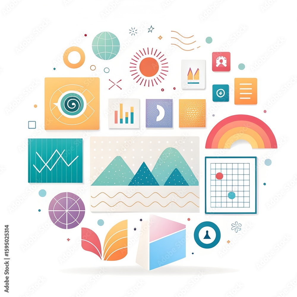 Obraz premium graphic designing elements