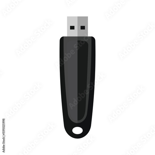 USB pen drive simple vector illustration isolated on white background