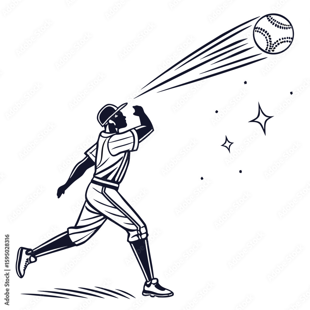 Obraz premium Comet streaking with simple trail, isolated on a clean background for cosmic motion or speed.