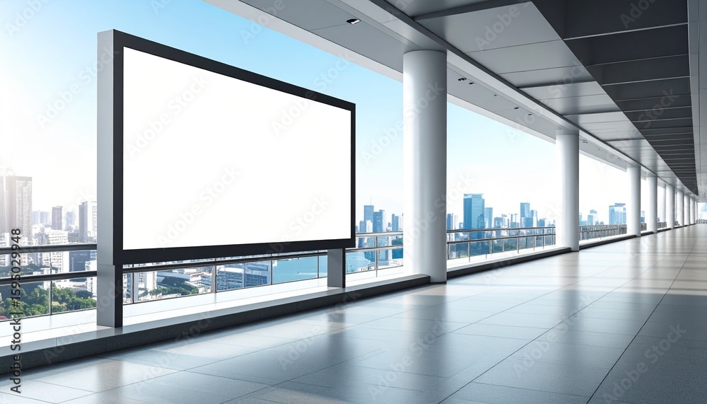 Fototapeta premium blank billboard in the building lobby