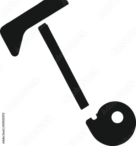 Stylized Vector Graphic Of A Mallet Simple Design For Construction Repair And Handyman Services Minimalist Icon