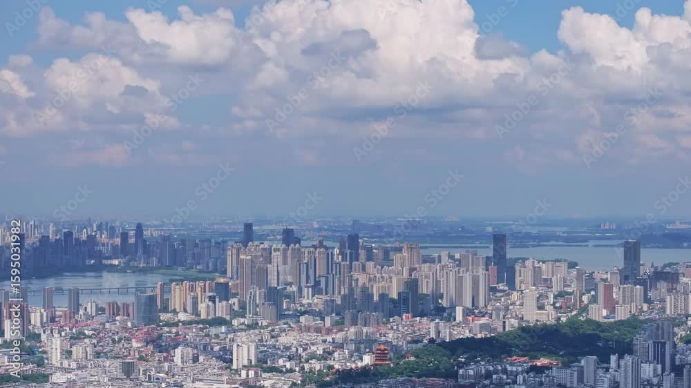 Wuhan city landmark skyline scenery Wuhan city landmark skyline scenery