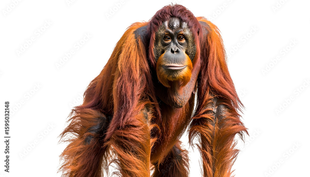 Obraz premium orangutan png wild ape png jungle animal png primate png endangered species png forest animal png wildlife png transparent background image