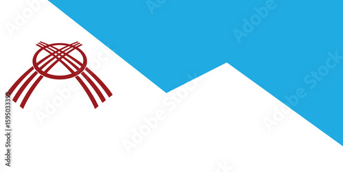 Flag of Osh Kyrgyzstan vector illustration