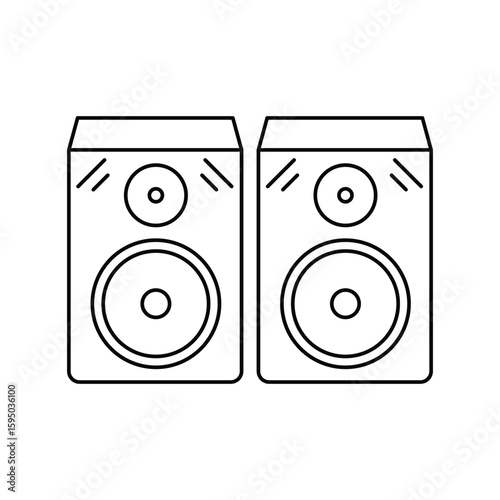speaker lineal icon with white background vector stock illustration