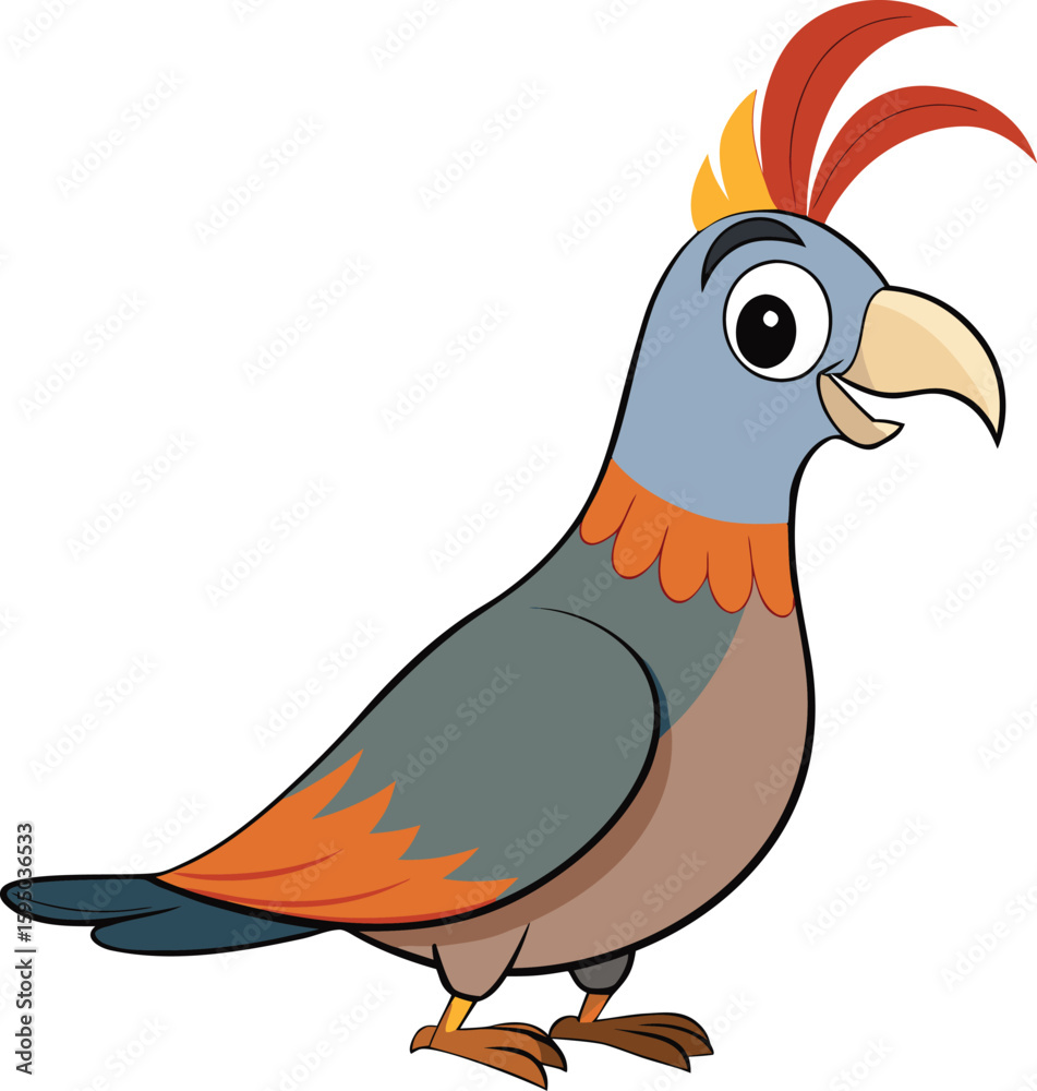 Fototapeta premium Cartoon Parrot Bird Feathered Friend Tropical Aviary Companion Colorful Winged Creature Exotic Avian Pet new 2025 trendy