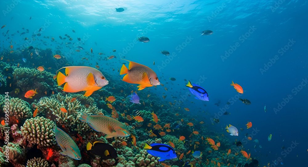 Fototapeta premium tropical fish in aquarium