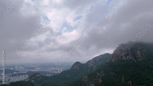 clouds over the mountains