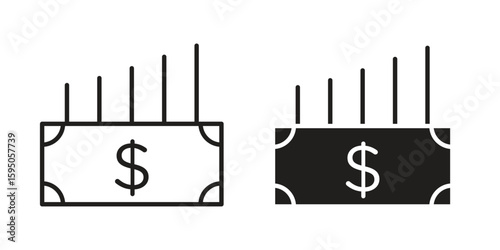 capital gain icon Vector isolated design element. EPS10