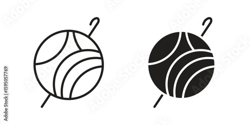 Wool ball icon Vector isolated design element. EPS10