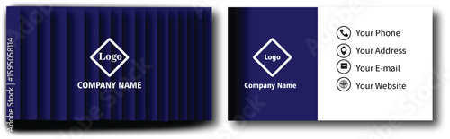 Blue and white attractive business card