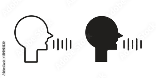 Voice control icon Vector isolated design element. EPS10