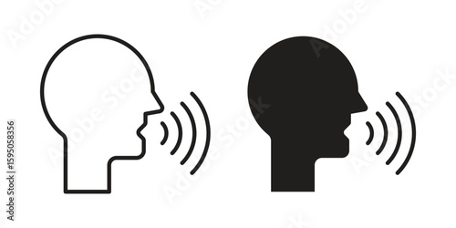 Voice control icon Vector isolated design element. EPS10