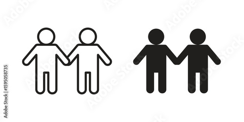 Twin icon Vector isolated design element. EPS10