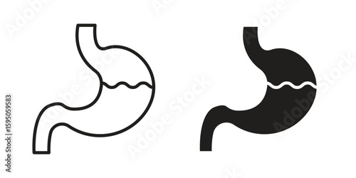 Stomach with Liquids icon Vector isolated design element. EPS10