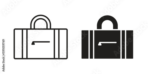 Sports bag icon Vector isolated design element. EPS10