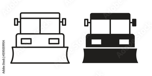 Snowplow icon Vector isolated design element. EPS10