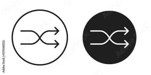 Shuffle icon Vector isolated design element. EPS10