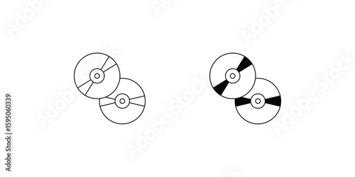 cd set icon with white background vector stock illustration