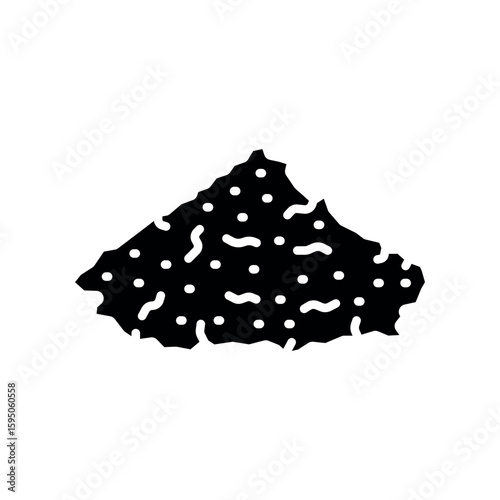 sand black flat icon for digital and print projects. Building materials.