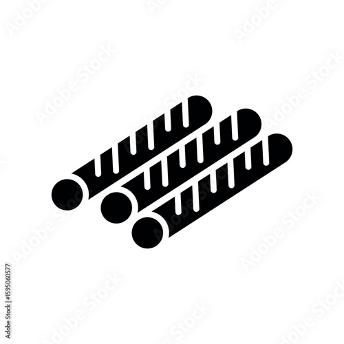 steel black flat icon for digital and print projects. Building materials.