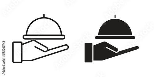 Restaurant Tray icon Vector isolated design element. EPS10