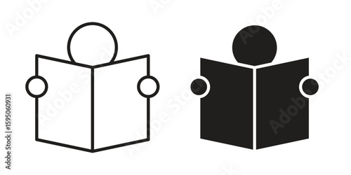 Reading icon Vector isolated design element. EPS10
