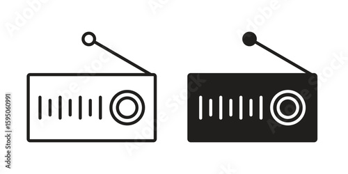 Radio icon Vector isolated design element. EPS10