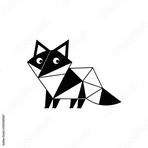 fox made of triangles and circles