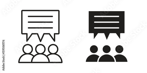 Public opinion icon Vector isolated design element. EPS10