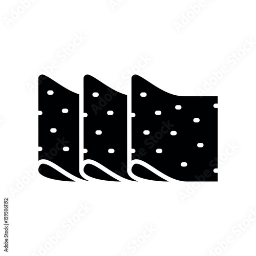 leather black flat icon for digital and print projects. Building materials.