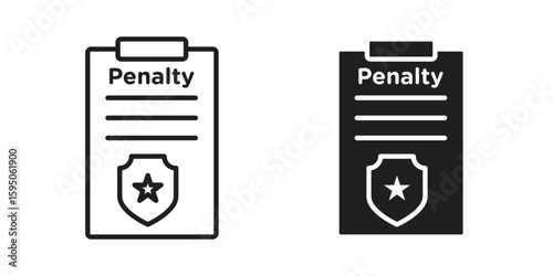 Penalty icon Vector isolated design element. EPS10