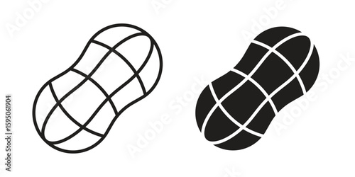 Peanut icon Vector isolated design element. EPS10