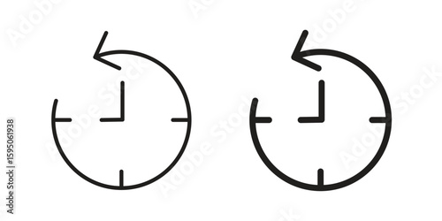 Past icon Vector isolated design element. EPS10