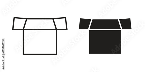 Open box icon Vector isolated design element. EPS10