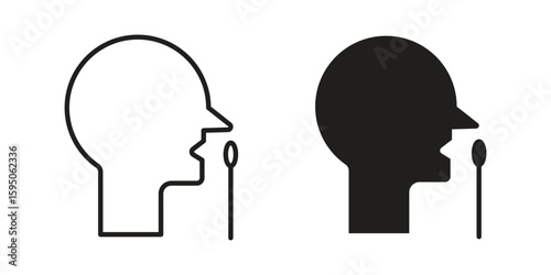 Nasal swab icon Vector isolated design element. EPS10