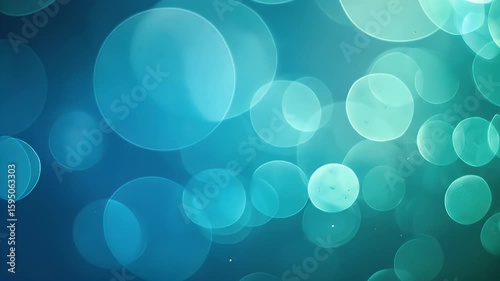 Abstract teal circles background