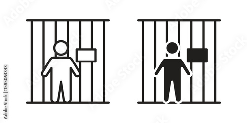 Jail icon Vector isolated design element. EPS10