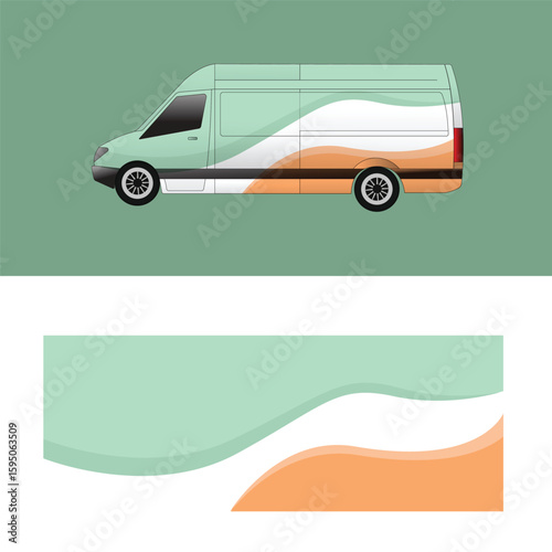 vector design decal wrap body car van cargo company delivery
