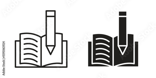 Homework icon Vector isolated design element. EPS10